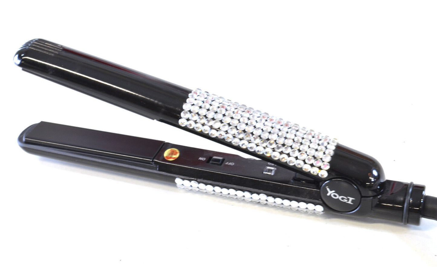 YOGI CRYSTAL ENCRUSTED BLACK HAIR STRAIGHTENER DELUXE STORAGE CASE