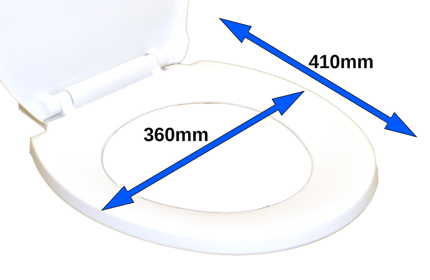 Soft Close Toilet Seat Rapid Fix Quick Release Round Oval Cassellie  White