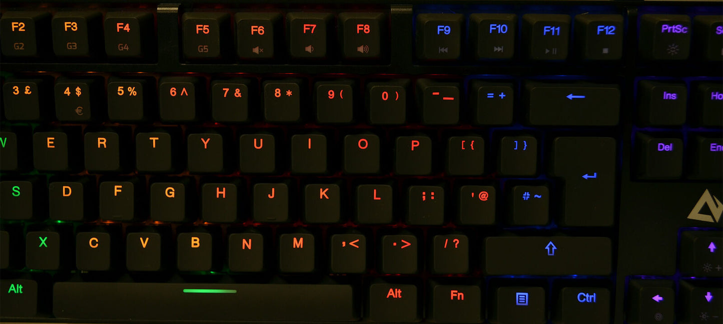 Mechanical Keyboard  LED Illuminated  Blue Switches Aukey KM-G16 UK Layout