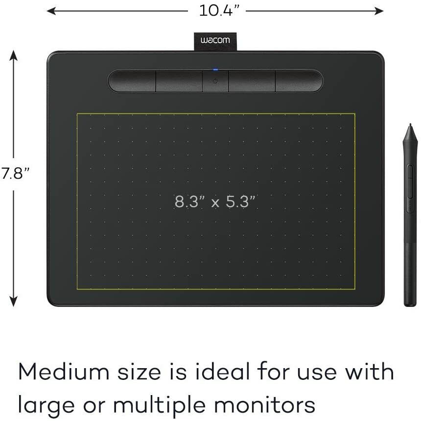 Wacom Intuos GraphicsTablet Small Medium Wired Bluetooth Wacom Refurbished