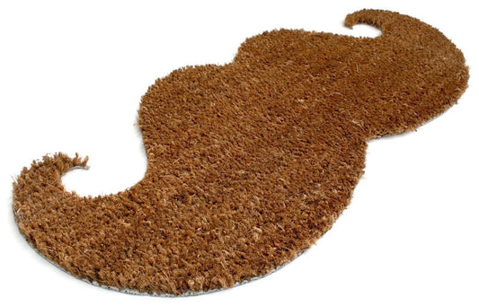 Thabto Posh Poirot Moustache Door Mat 100% Natural Coir Doormat Entrance