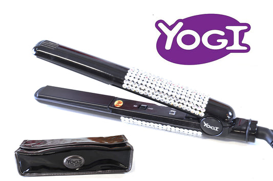 YOGI CRYSTAL ENCRUSTED BLACK HAIR STRAIGHTENER DELUXE STORAGE CASE