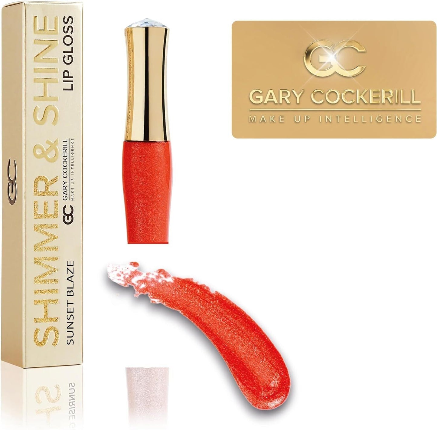 Sunset Blaze Shimmer and Shine Lip Gloss Gary Cockerill Peach Pearlised