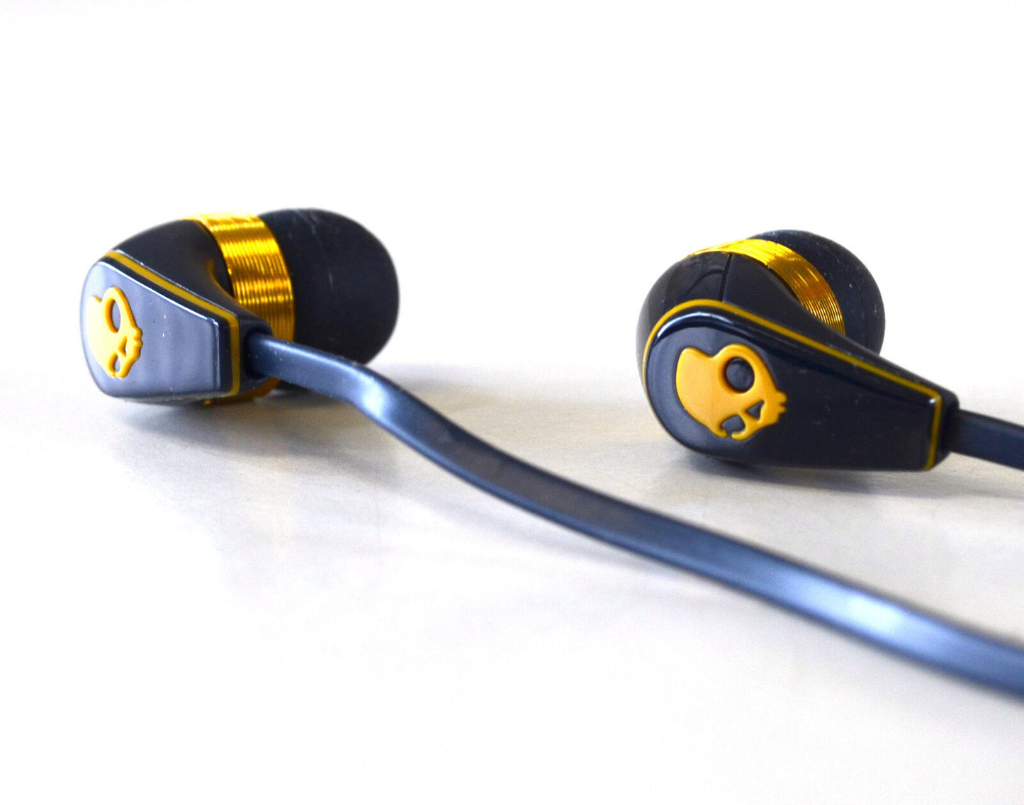 Skullcandy 50/50 Earphones Navy/Metallic Gold iPhone iPad Tablet Mic Remote