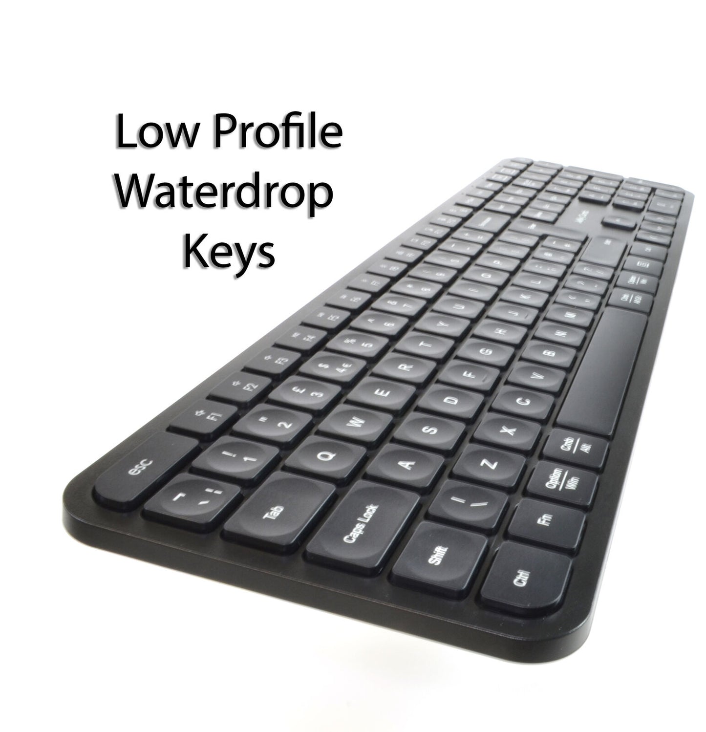 2.4GHz Wireless Keyboard & Mouse USB-C UK Layout Washable Silicone Jelly Comb