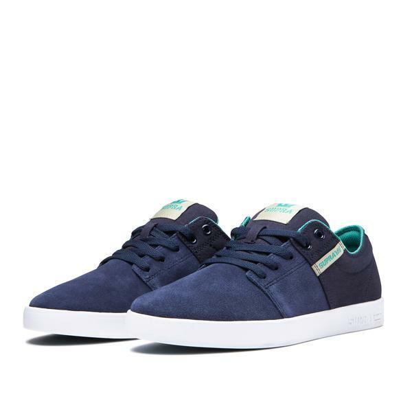 Supra Stacks II Mens Low Top Skater Navy Grey White Trainers Various Colours