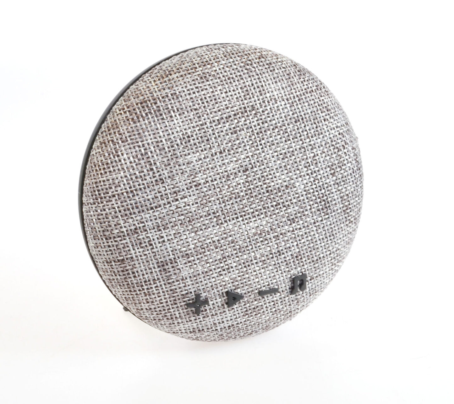 Tzumi Mini Deco Bluetooth Wireless Speaker Circular Pebble Stylish GreyFabric