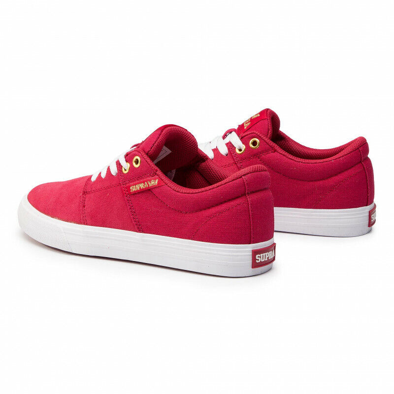 Supra Stacks Vulc II 2 Red Navy Slate White Mens Skate Shoes Trainers