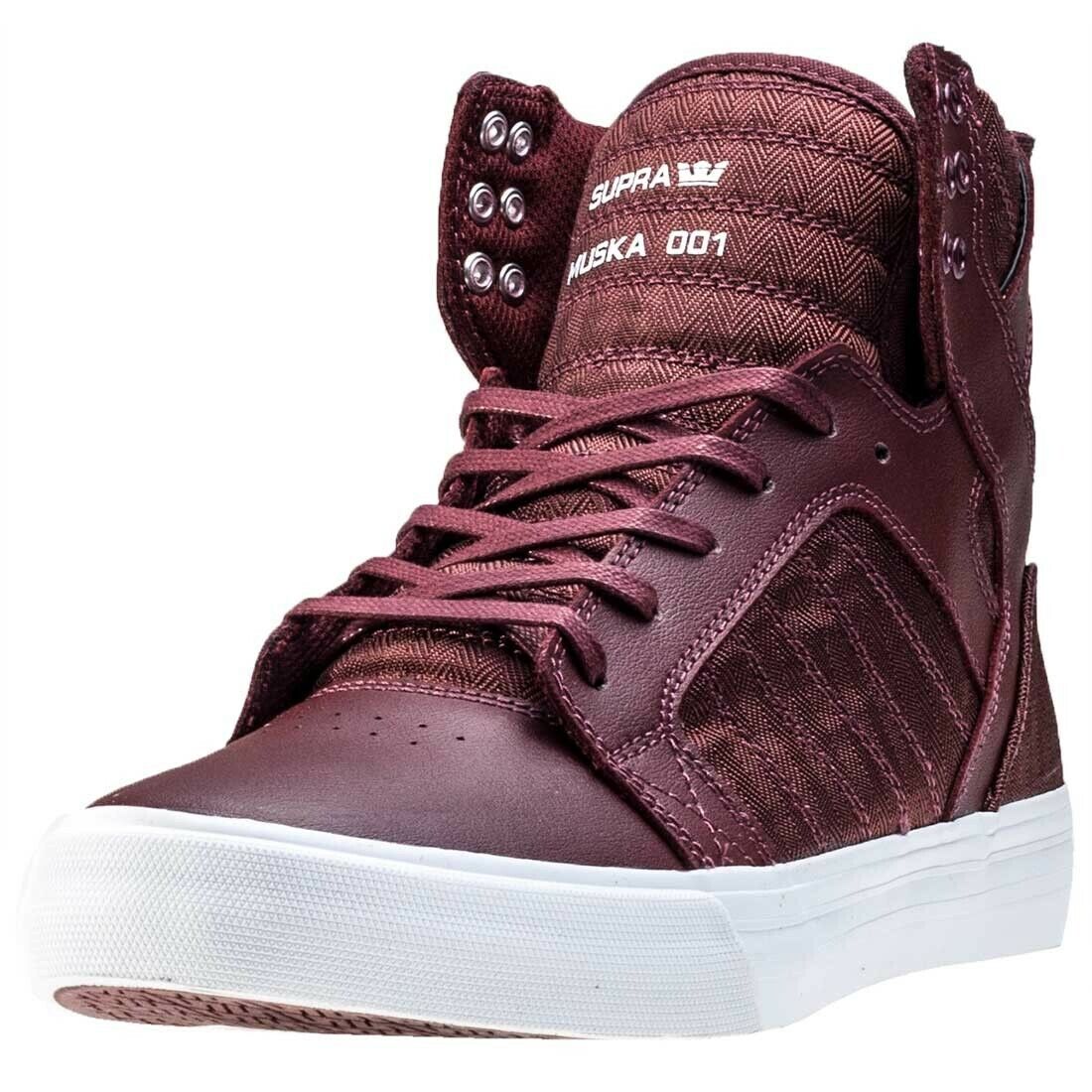 Supra Skytop Black Burgandy White Womens Trainer Shoes Skater Various Colours