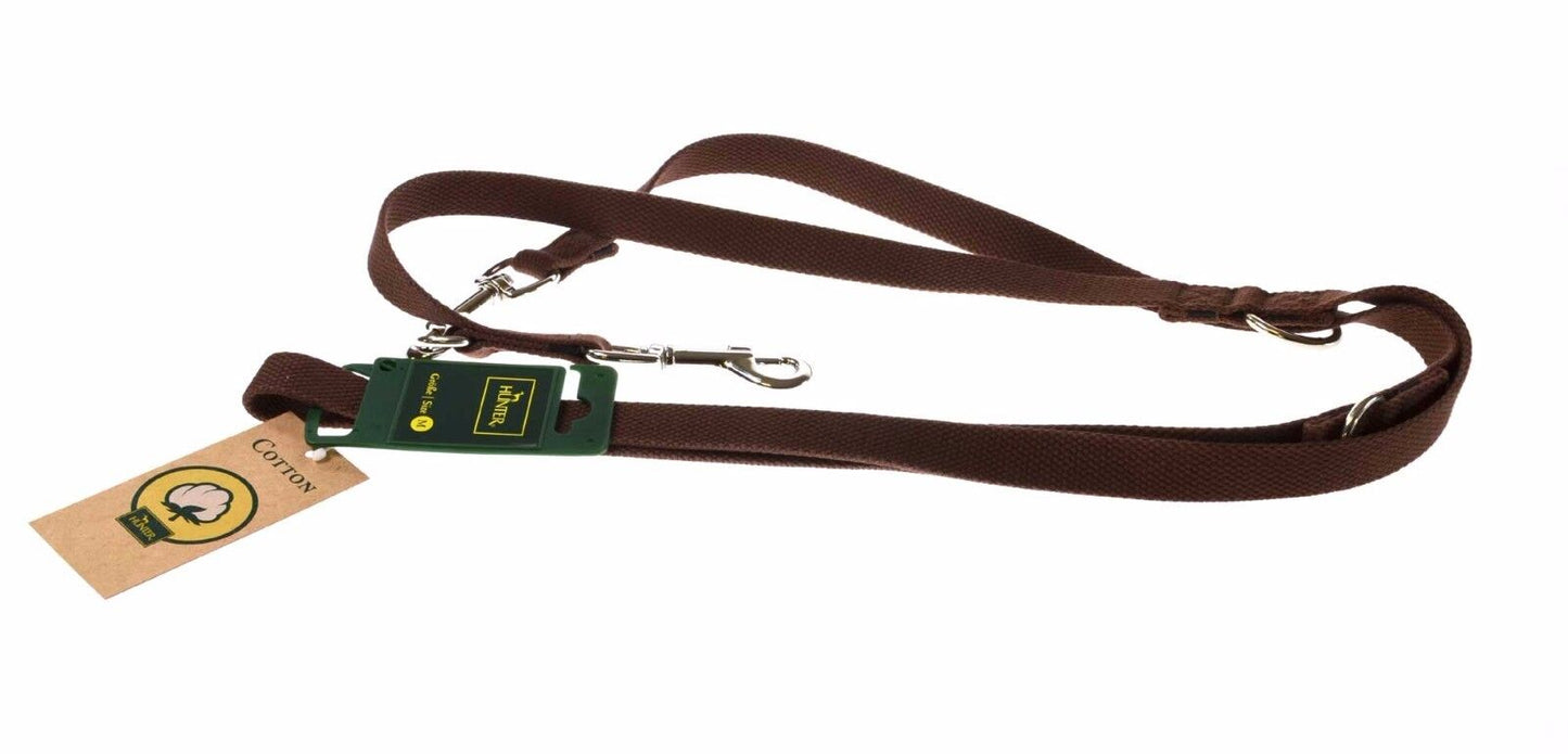 Hunter Training Dog Lead Leash Cotton Sand Brown Grey