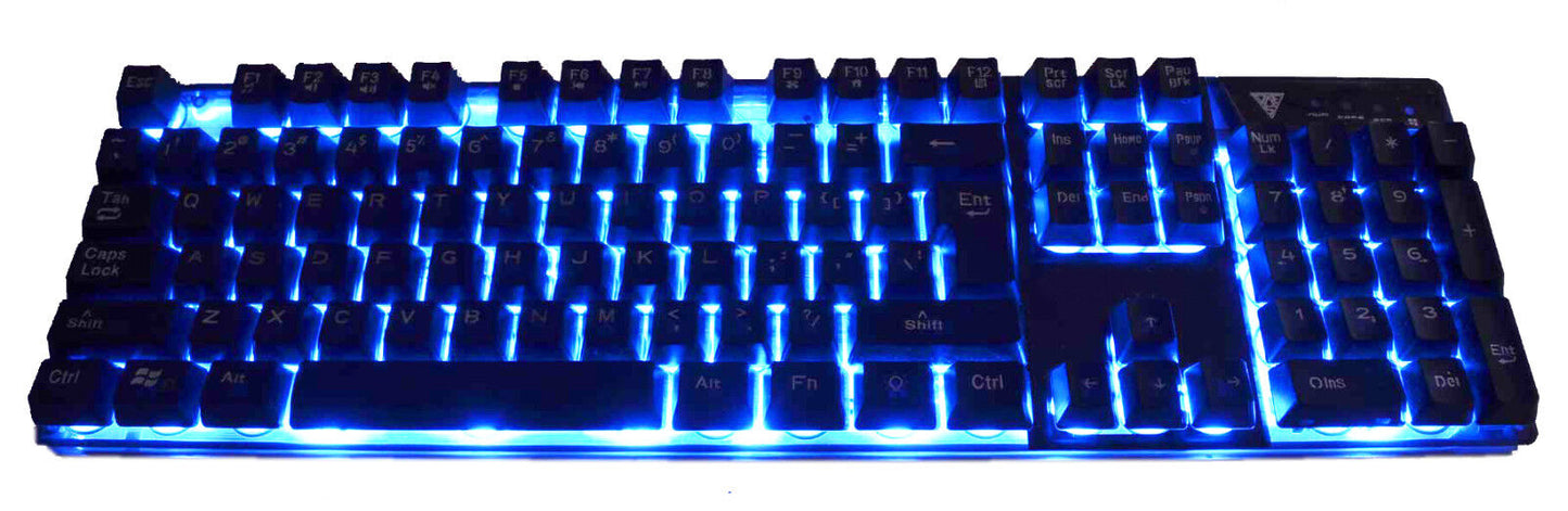 Metro Comet Backlit Wired Gaming Keyboard UK Layout Compact 3 Colour Mechanical