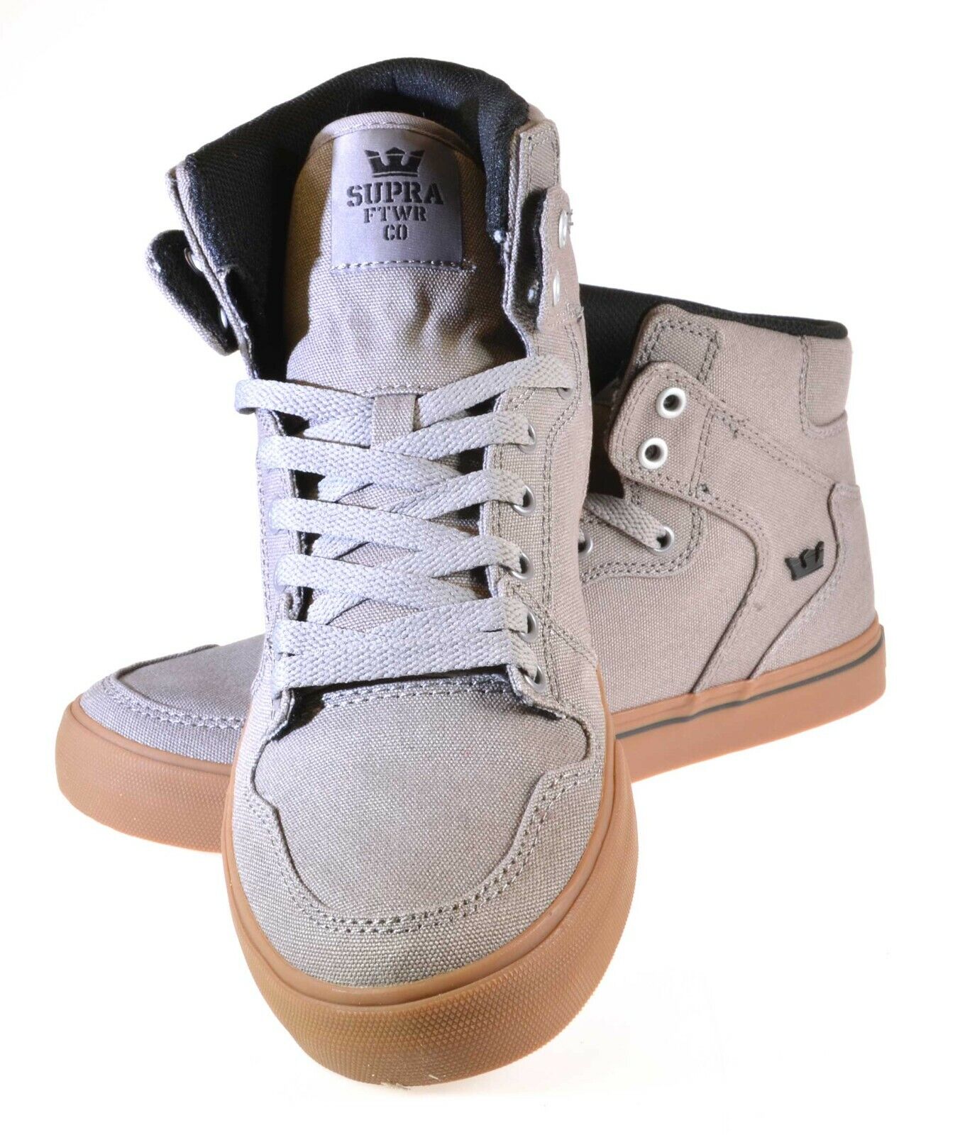 Supra Vaider Mid Top Skater White Grey Green Navy Black Mens Trainers Shoes