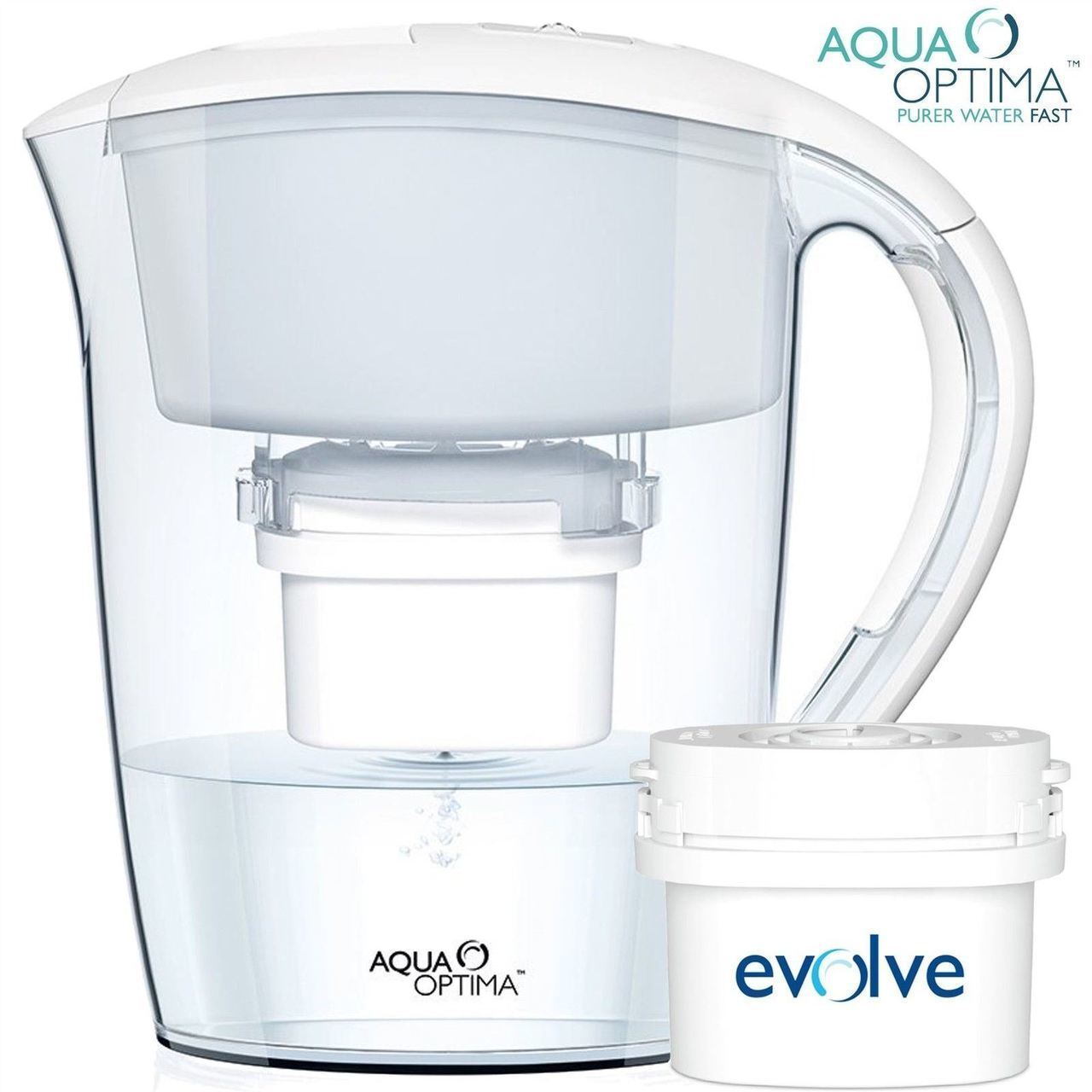 Aqua Optima Minerva EJ0272 Water Filter Jug 1 Evolve Double Life 60 Day Filter