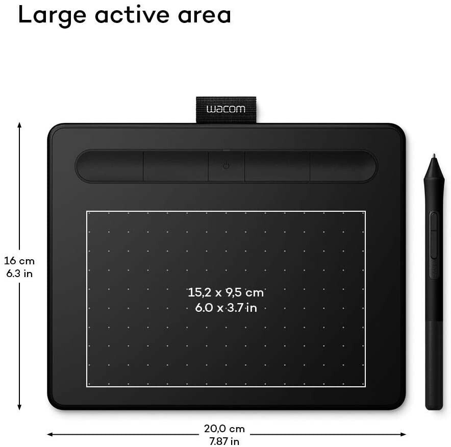 Wacom Intuos GraphicsTablet Small Medium Wired Bluetooth Wacom Refurbished