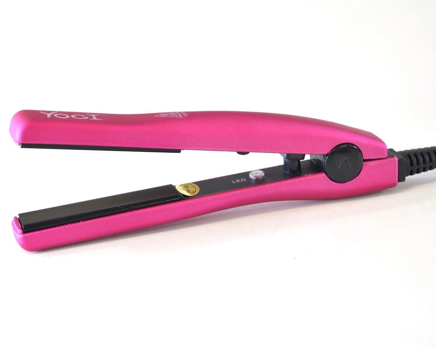 Mini Hair Straightners + Twin Barrel Curling Wand Gift Pack Yogi Metalic Pink