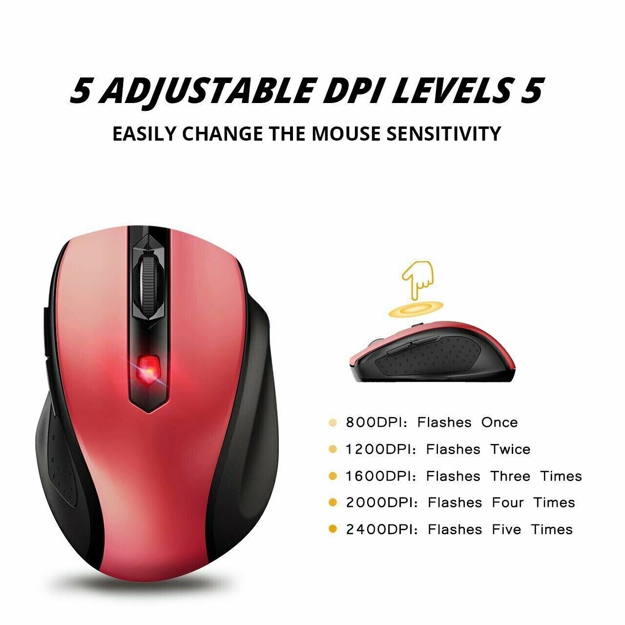 Wireless 2.4GHz Mouse 15m Range Compact Size Travel Portable Victsing D-09