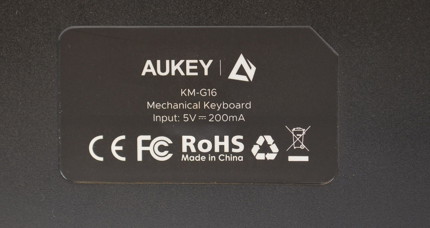 Mechanical Keyboard  LED Illuminated  Blue Switches Aukey KM-G16 UK Layout