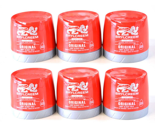 Brylcreem Original Light Glossy Hold Hair Cream 250ml Pack of 6 New Sealed