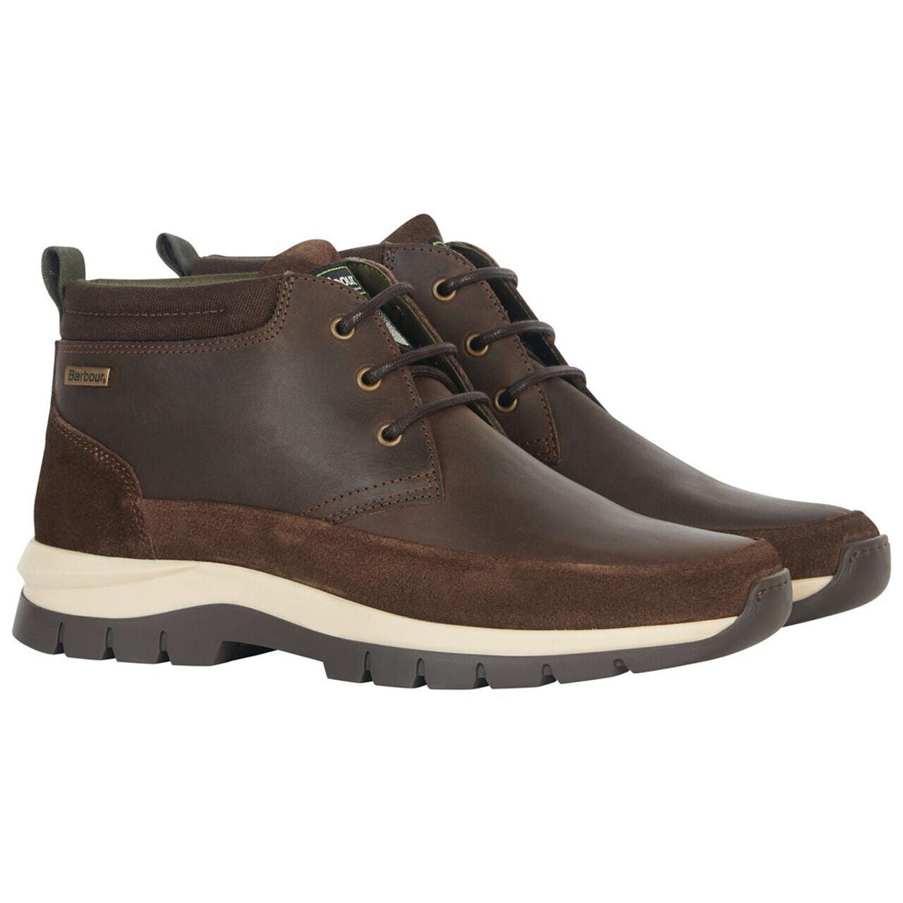 Barbour International Underwood Chukka Ankle Boots Lace Up Leather Walking Shoes