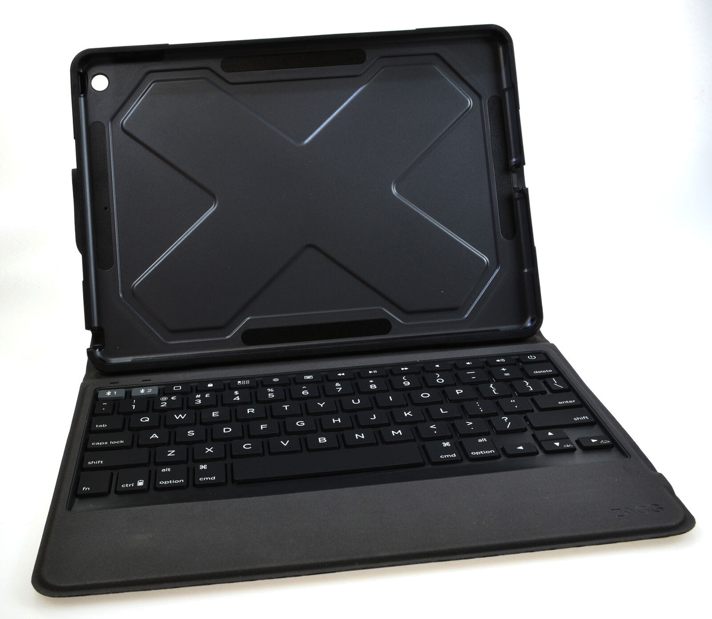 Zagg Rugged Protection iPad 9.7 Backlit Keyboard Bluetooth Stand Case Multi Pair