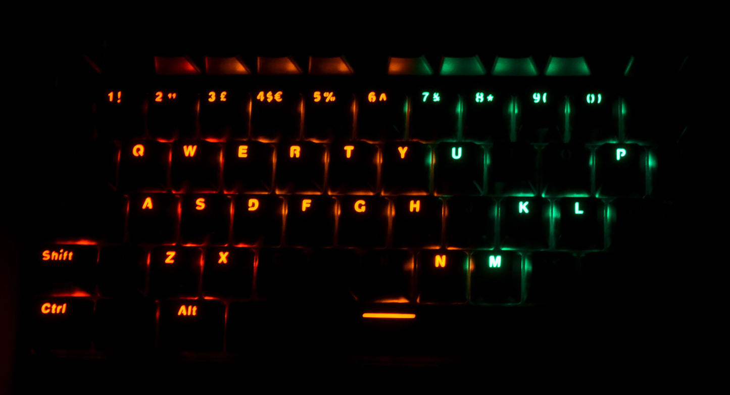 Mechanical Keyboard Wired Backlit Clicky Switches UK Layout Victsing PC320A