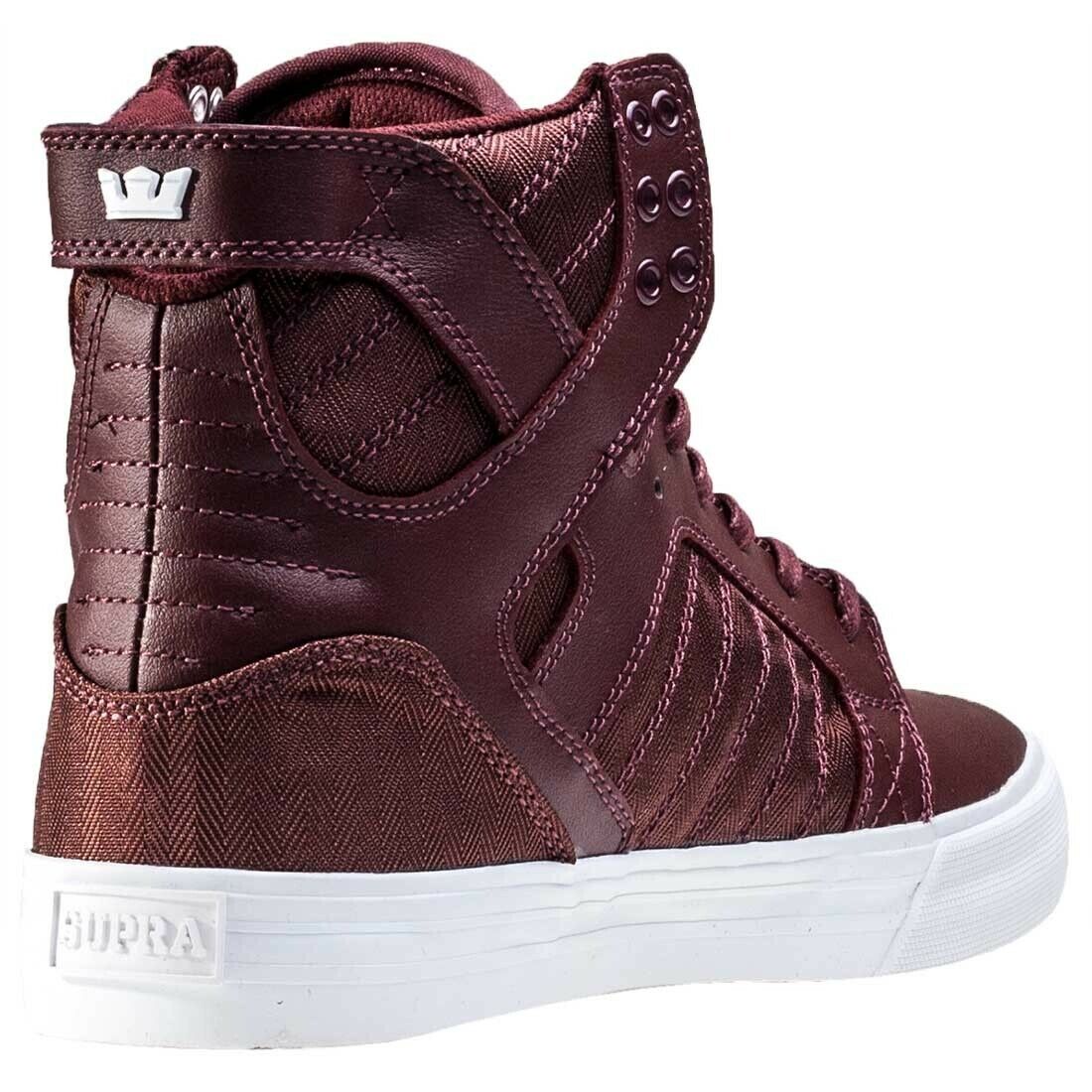 Supra Skytop Black Burgandy White Womens Trainer Shoes Skater Various Colours