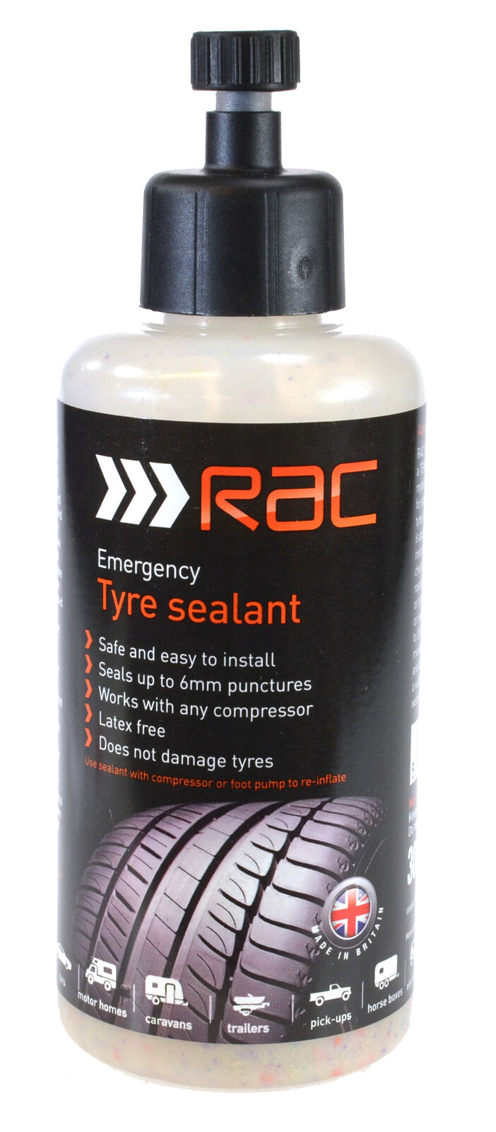 RAC  Emergency Replacement Sealant All Compressors Puncture Repair Tyre 300ml