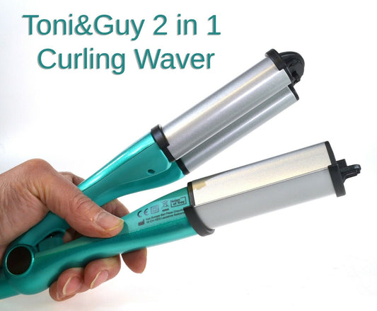 Toni & Guy 2 in 1 Curling Waver TGIR1936UKE Curling Iron Wand Waves Curls