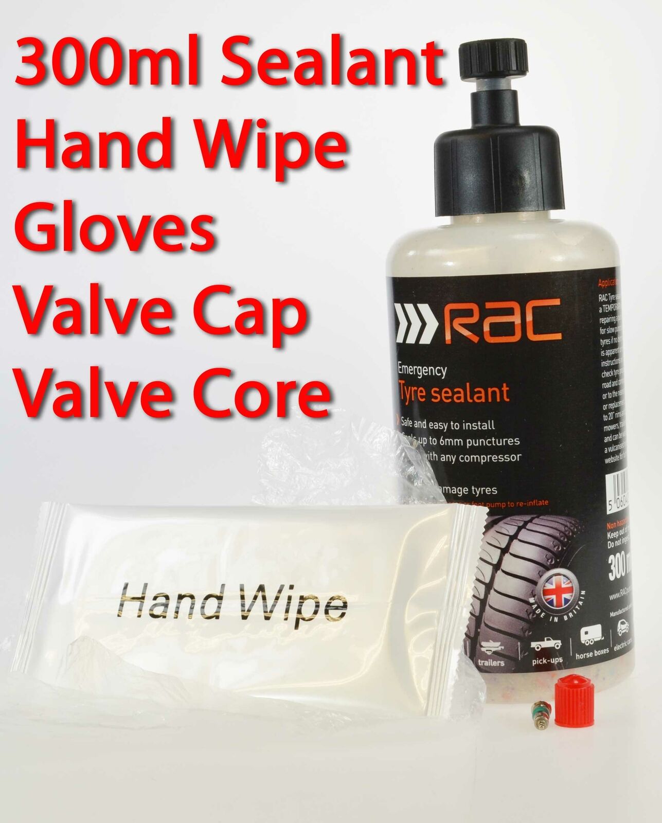 RAC Emergency Replacement Sealant Puncture Repair Tyre 300ml TWIN PACK