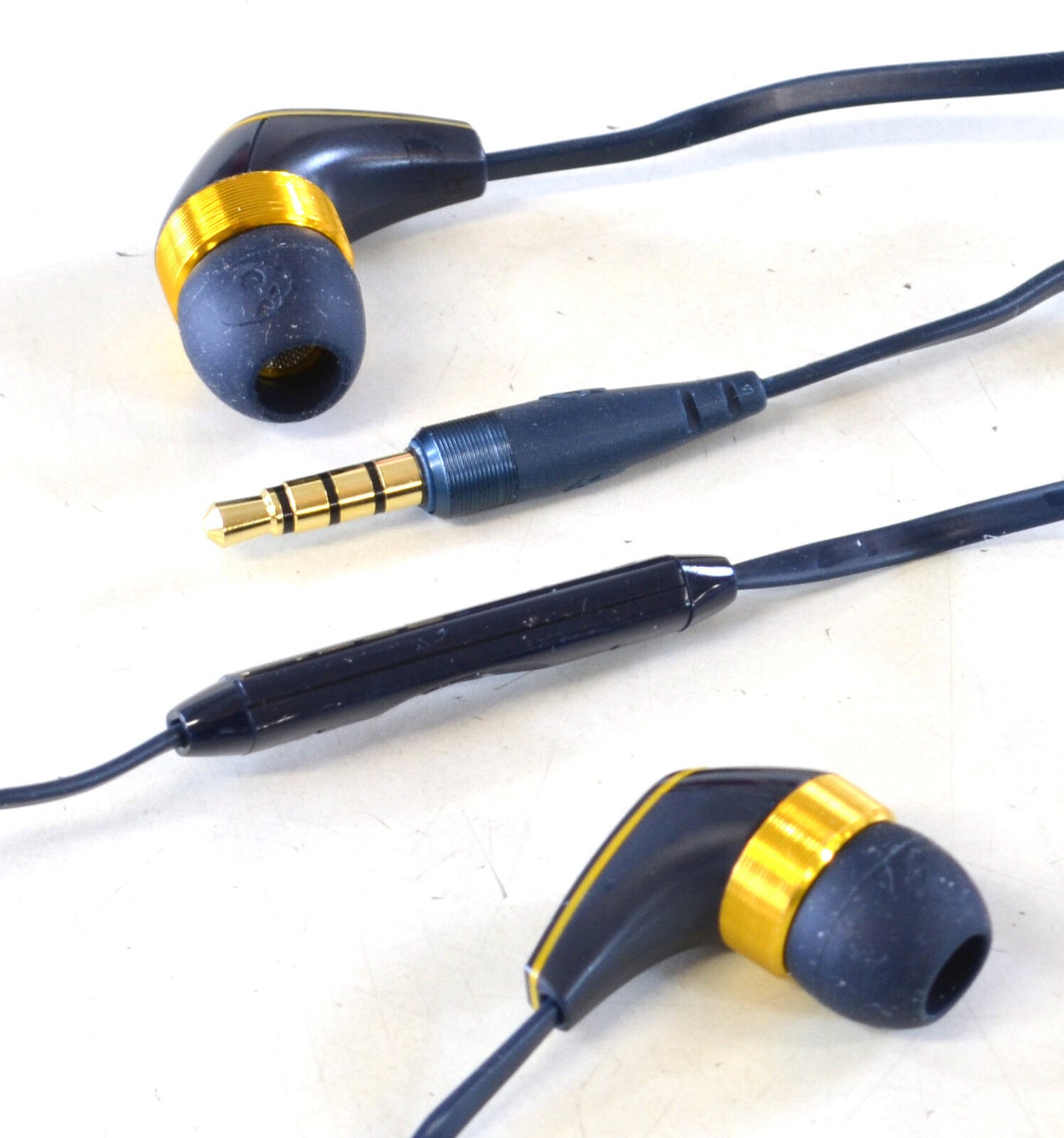 Skullcandy 50/50 Earphones Navy/Metallic Gold iPhone iPad Tablet Mic Remote