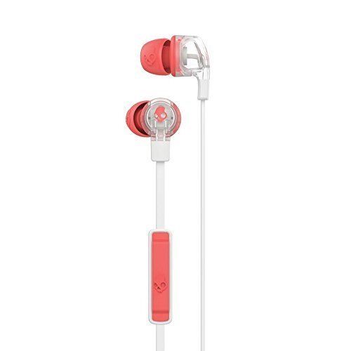 Skullcandy Dime Womens In Ear Headphones with Mic Mash-Up/Clear/Coral