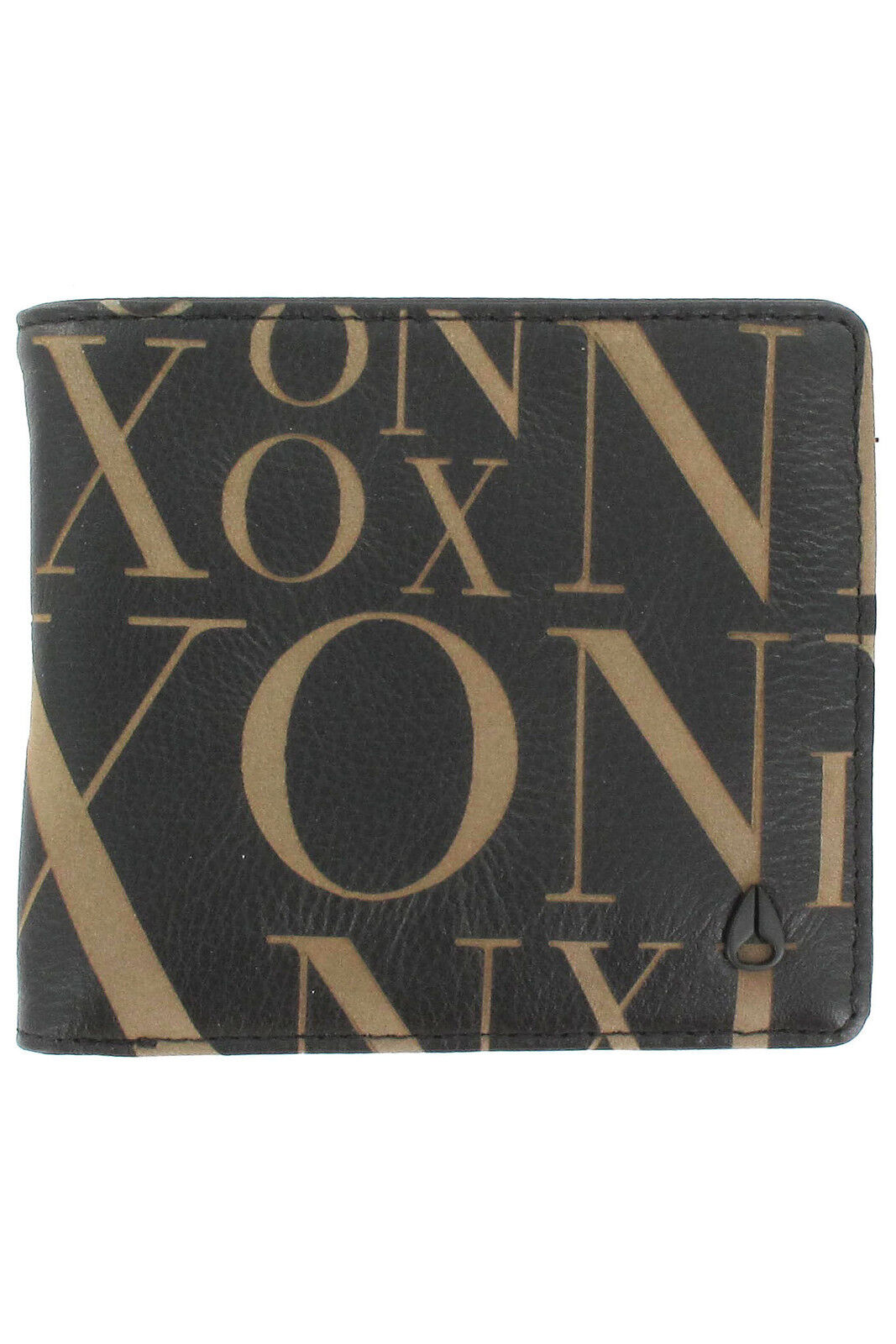 Nixon Langdon Brown Leather BiFold Wallet Coin Pocket Card Pocket