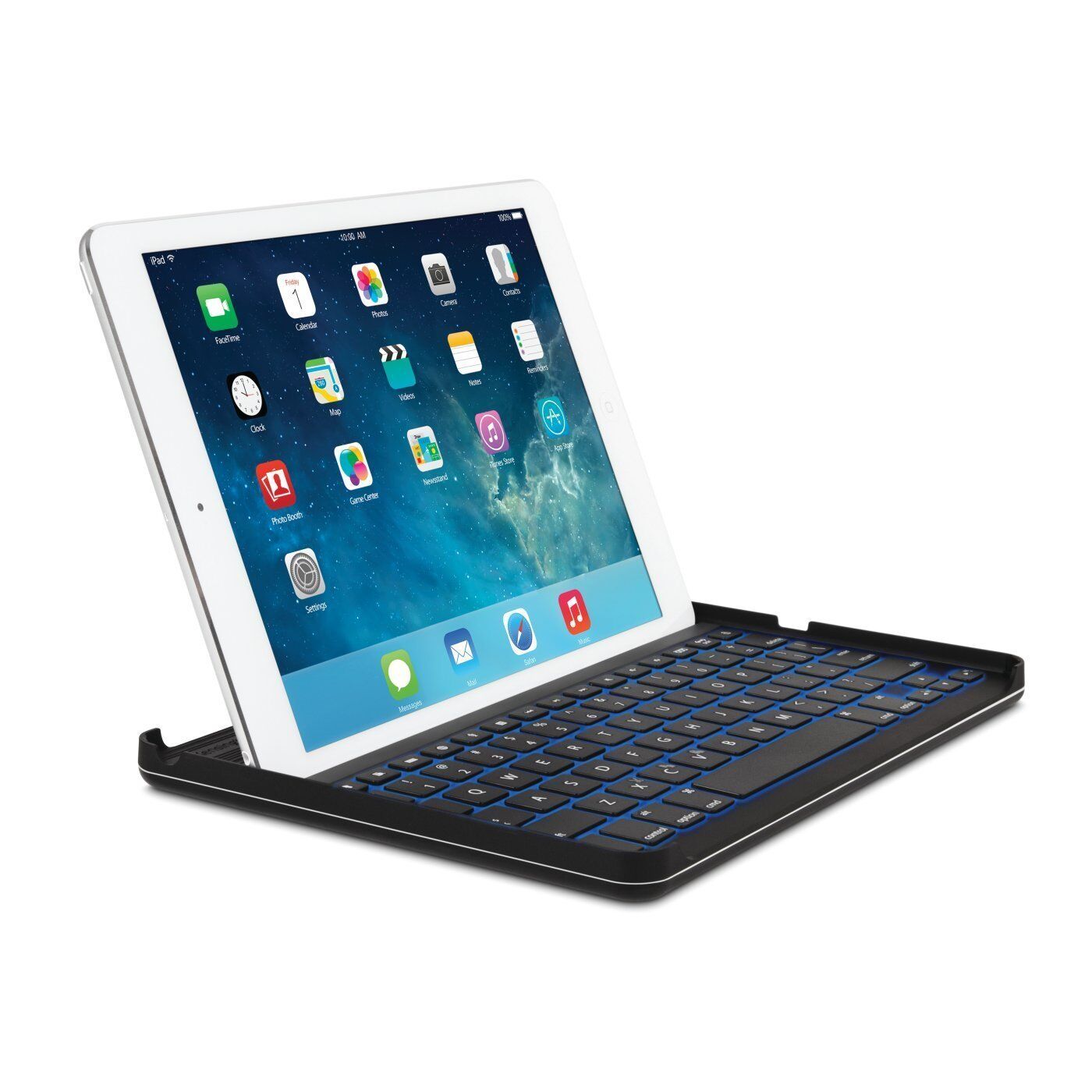 iPAD AIR BACKLIT ILLUMINATED BLUETOOTH UK KEYBOARD CASE KENSINGTON KEYCOVER PLUS