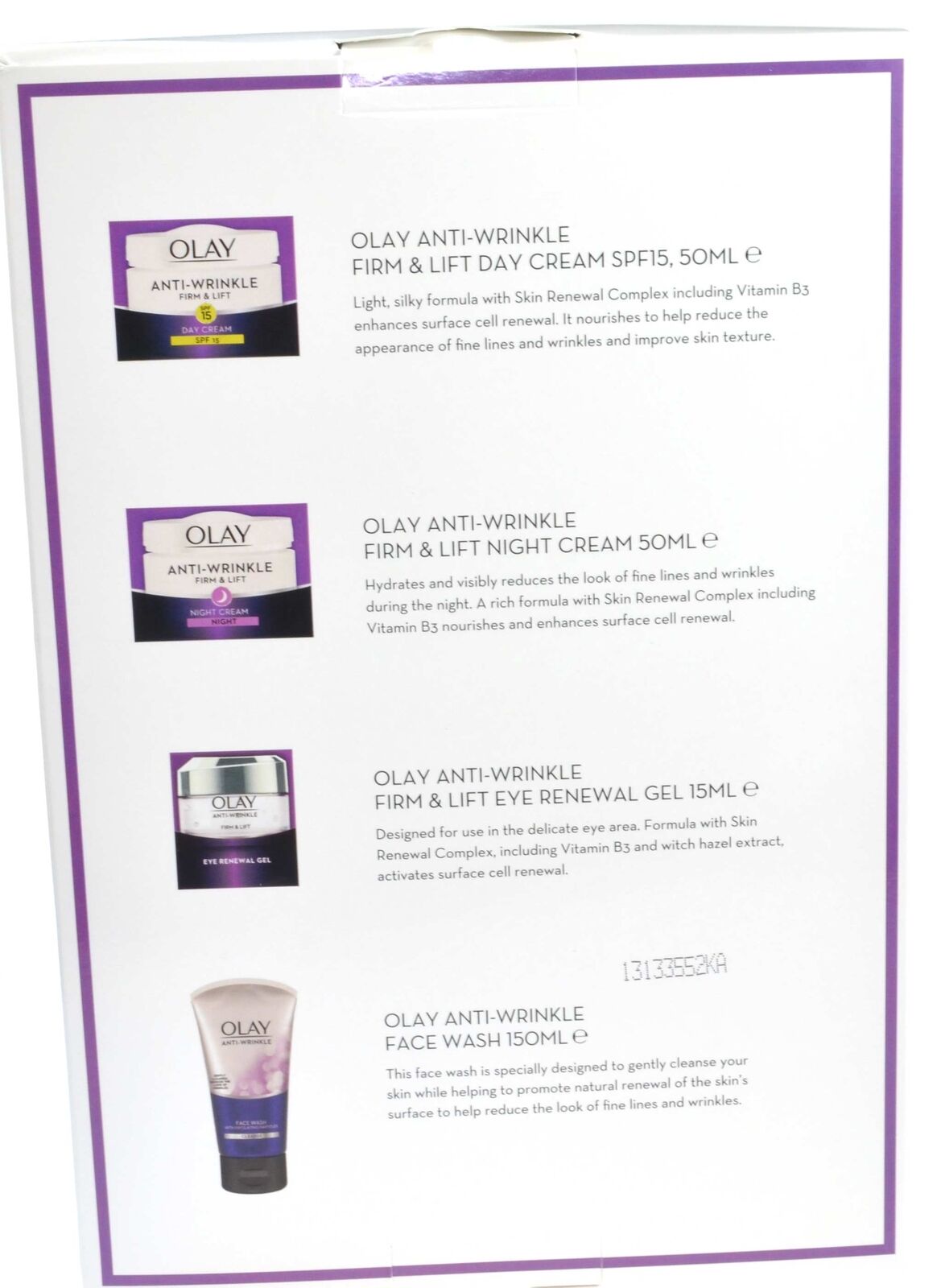 Olay Anti Wrinkle Firm & Lift Gift Set Day Night Eye Cream Face Wash SPF15