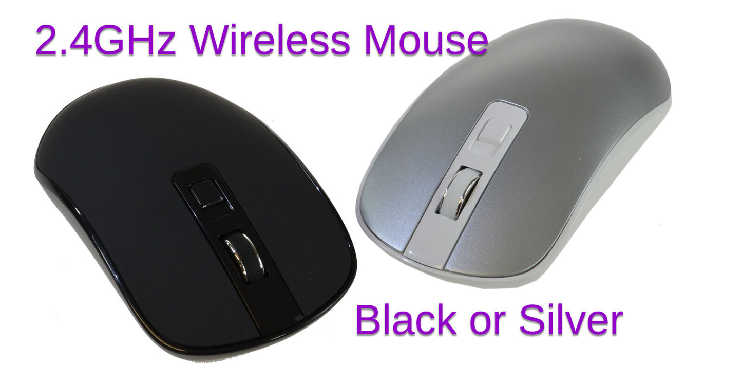 Wireless Mouse 2.4GHz Slim Silent Adjustable DPI Level Noiseless PC079