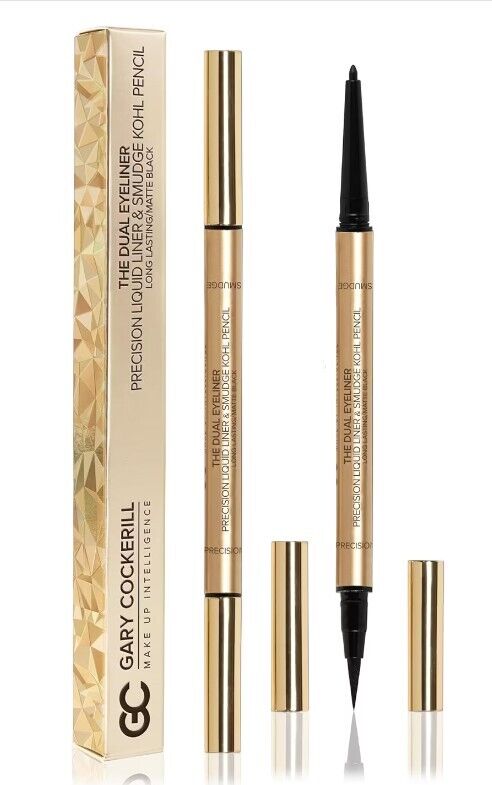 The Dual Eyeliner Precision Liquid Smudge Kohl Pencil Matte Black Gary Cockerill