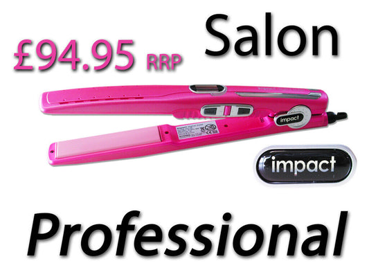 IMPACT DIGITAL HAIR STYLER STRAIGHTENER CURL SALON EXCLUSIVE PROFESSIONAL PINK