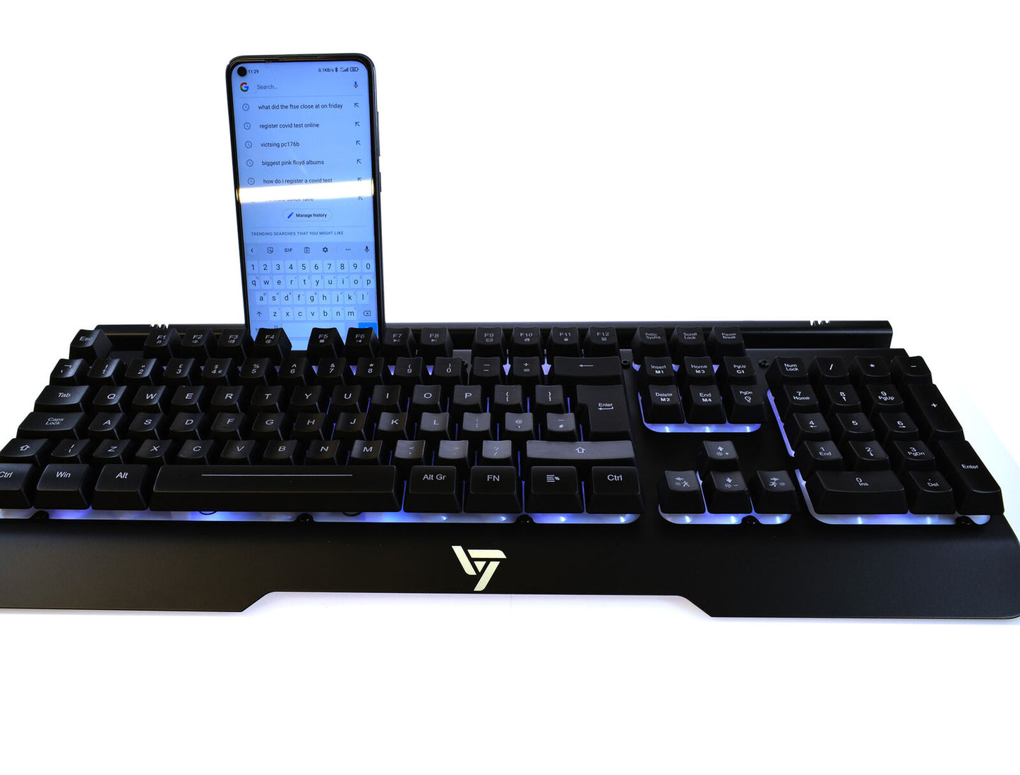  Metal RGB Illuminated Backlit Gaming Keyboard NKey Rollover UK Layout