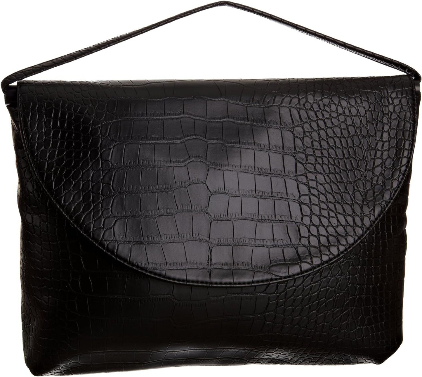 Aspen Laptop Sleeve Black Crocodile Effect PU Leather 15.6" Case Wallet Bag