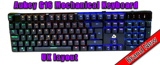 Mechanical Keyboard  LED Illuminated  Blue Switches Aukey KM-G16 UK Layout