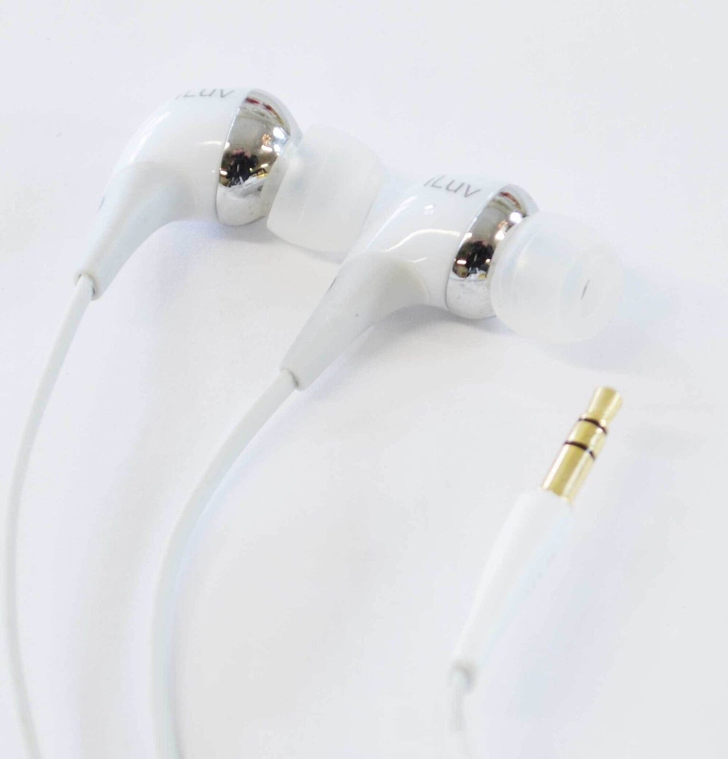 iLuv Rock On White Earphones Buds With In Line Volume Control IEP506WHT