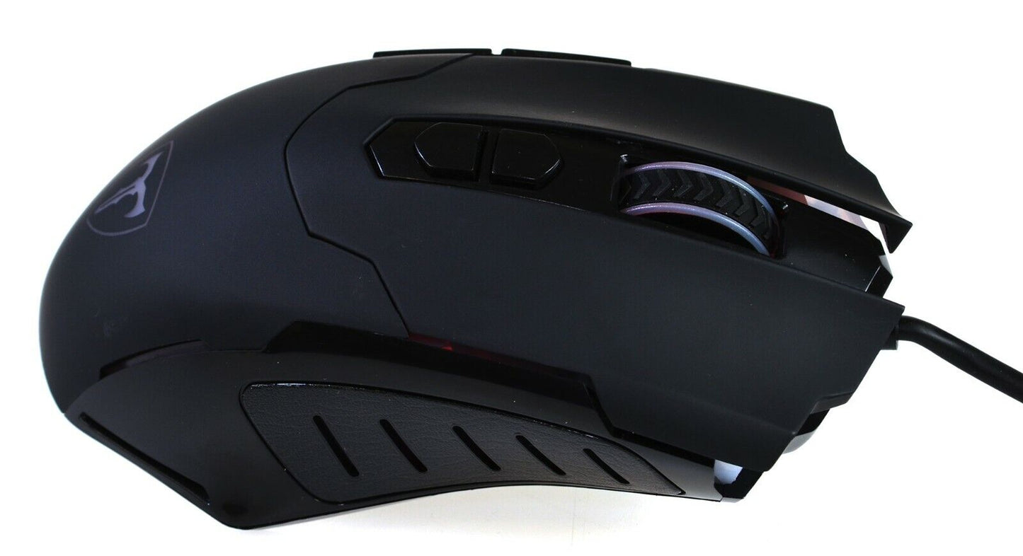 RGB LED Wired Gaming Mouse 7200dpi Programmable 8 Button Victsing T7