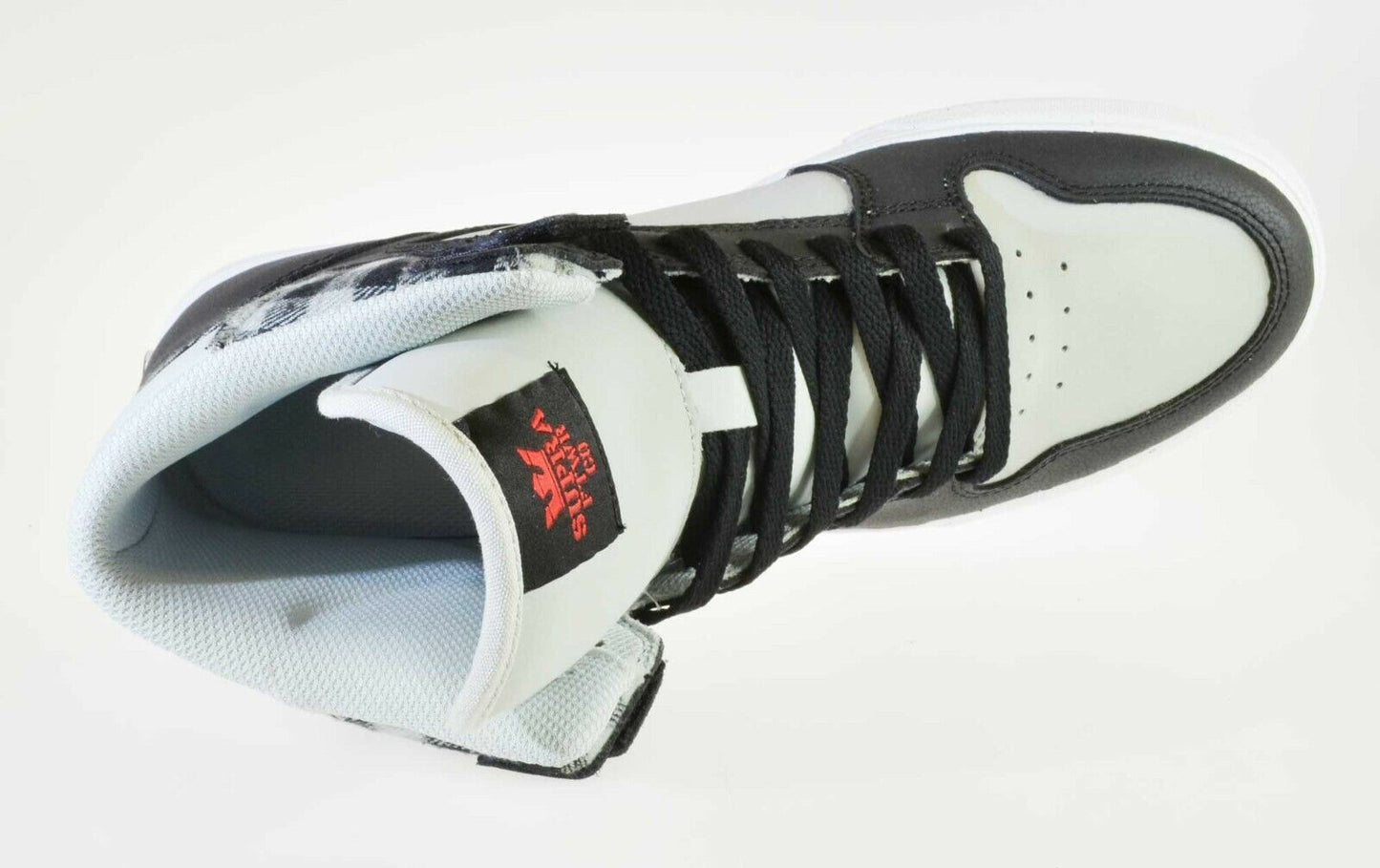 Supra Vaider Mid Top Skater White Grey Green Navy Black Mens Trainers Shoes