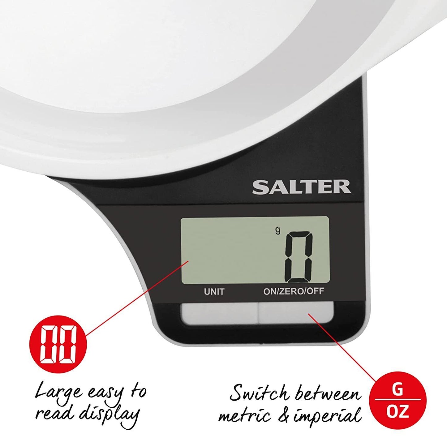 Kitchen Scales Electronic Salter 1089 5kg 1.25l Bowl Aquatronic Imp/Metric