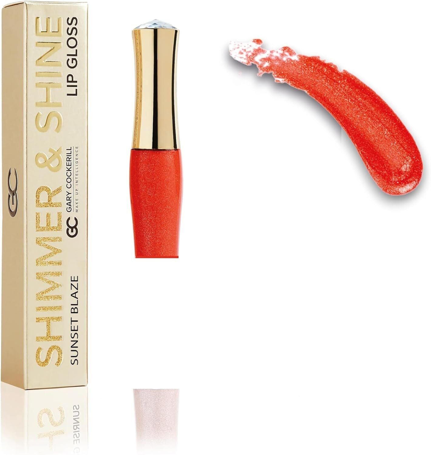 Sunset Blaze Shimmer and Shine Lip Gloss Gary Cockerill Peach Pearlised