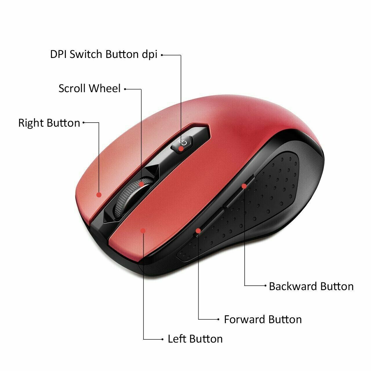 Wireless 2.4GHz Mouse 15m Range Compact Size Travel Portable Victsing D-09