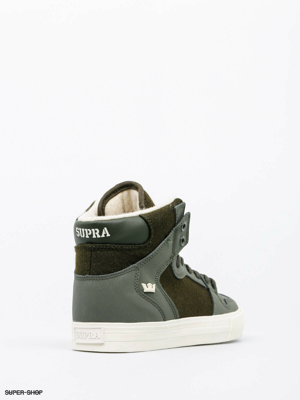 Supra Vaider Mid Top Skater White Grey Green Navy Black Mens Trainers Shoes