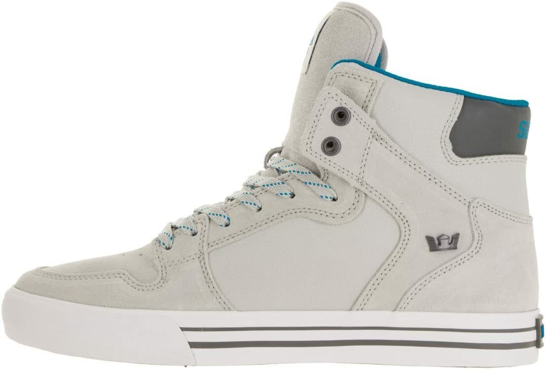 Supra Vaider Mid Top Skater White Grey Green Navy Black Mens Trainers Shoes