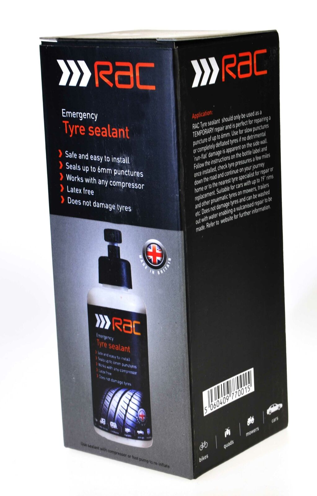 RAC Emergency Replacement Sealant Puncture Repair Tyre 300ml TWIN PACK