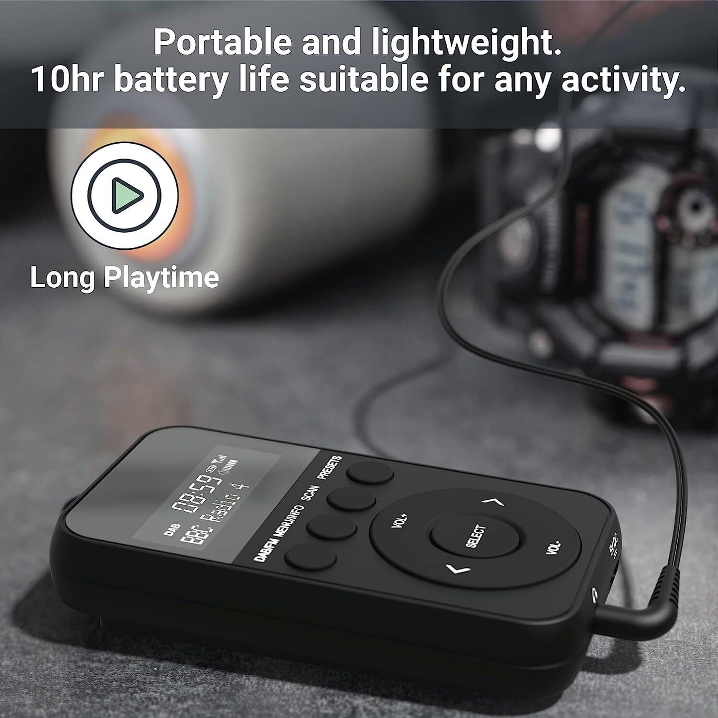 DAB+ FM Pocket Portable Mobile Radio Majority Petersfield Go 2 USB Rechargeable